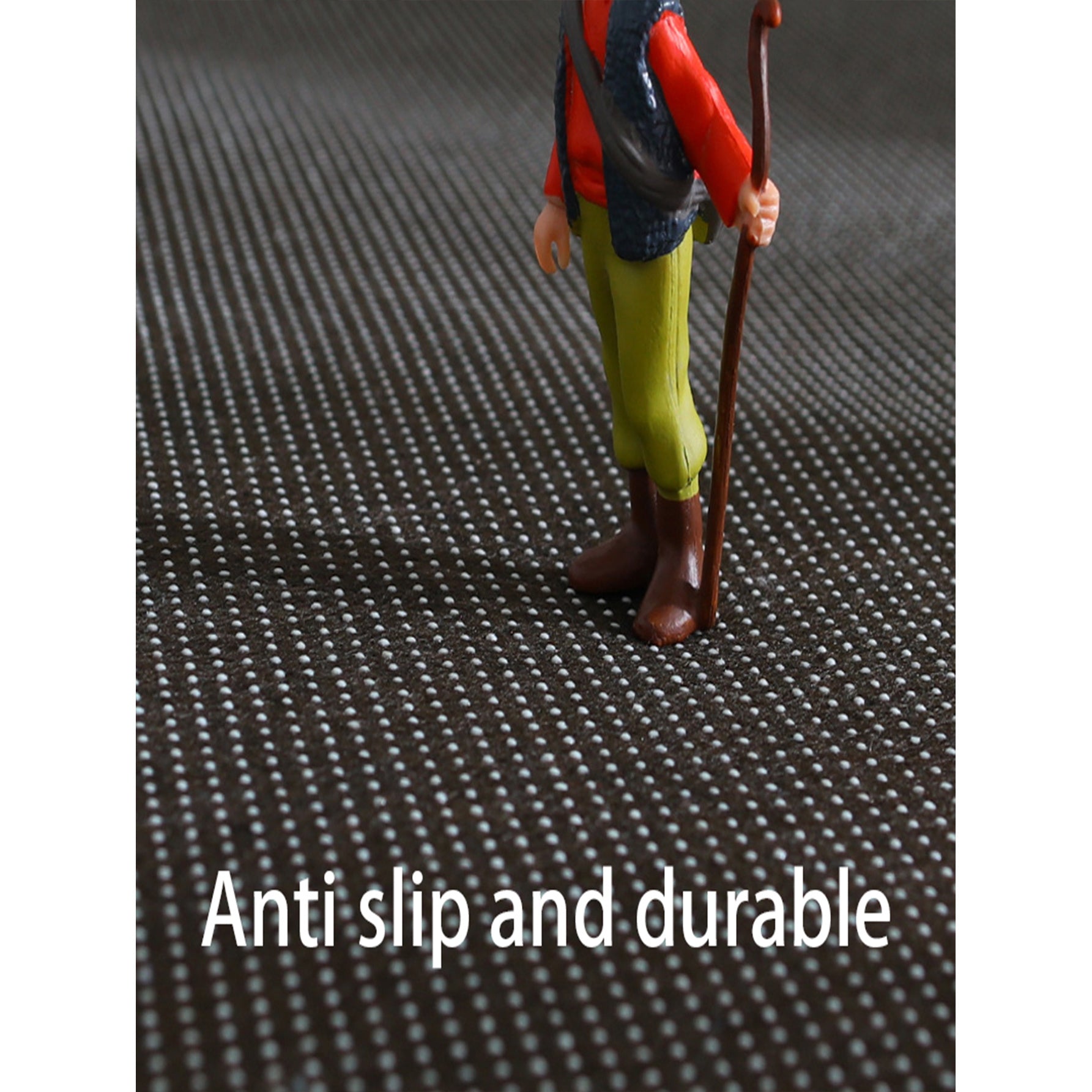 Large Plush Non-Slip Dog Mat with Adorable Black & White Puppy Design - All-Season Chew-Resistant Washable Pet Bed, Multi-Size Soft Polyester Floor Mat for Feeding, Play & Home Decor, Large Dog Bed