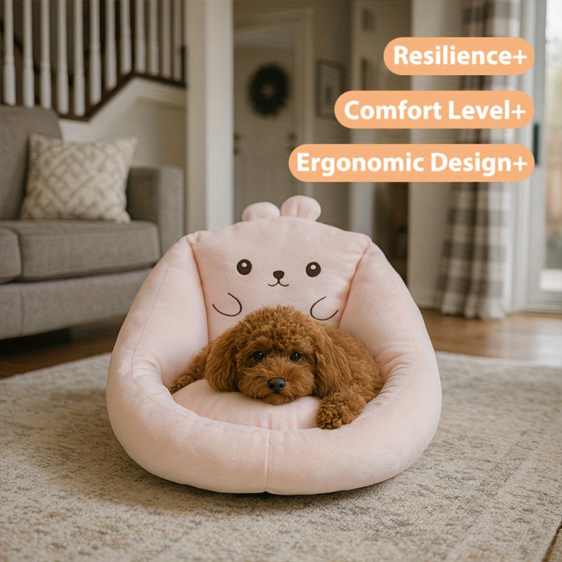 Dog Sofa - Pet Couch with Soft Polyester Fiber Padding, Easy Assembly, for Small/Medium/Large Dogs - Ideal for Living Room, Bedroom, Balcony - Pet Furniture for Puppies & Adult Dogs, Cozy Pet Seat, Easyclean Material, Round Dog Bed, Highquality Padding,