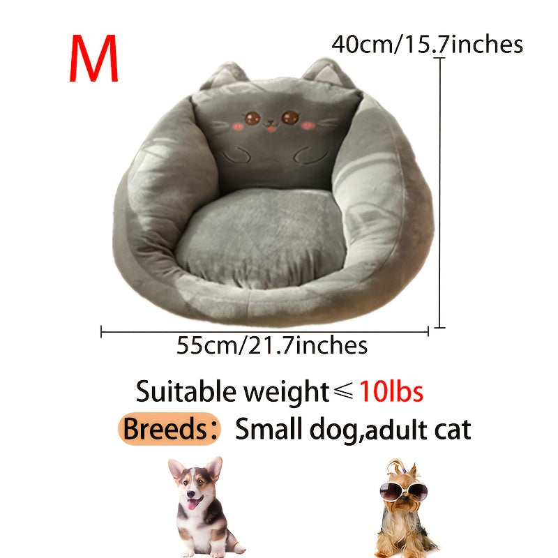 Dog Sofa - Pet Couch with Soft Polyester Fiber Padding, Easy Assembly, for Small/Medium/Large Dogs - Ideal for Living Room, Bedroom, Balcony - Pet Furniture for Puppies & Adult Dogs, Cozy Pet Seat, Easyclean Material, Round Dog Bed, Highquality Padding,
