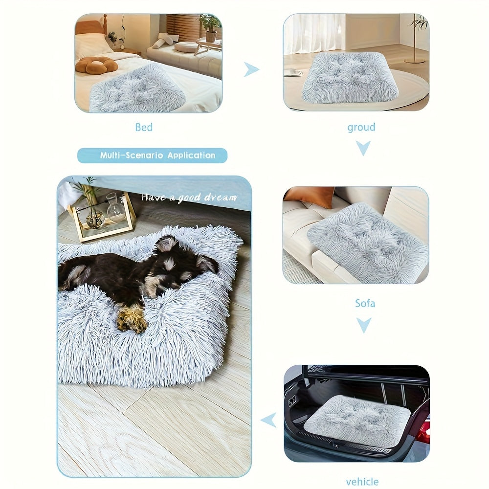 Cozy Polyester Dog Bed with Removable Cover - Soft, Warm, and Easy to Clean - Ideal for Cats and Dogs of All Sizes - Perfect Holiday Gift, Pet Bed|Plush Dog Bed|Detachable Cover