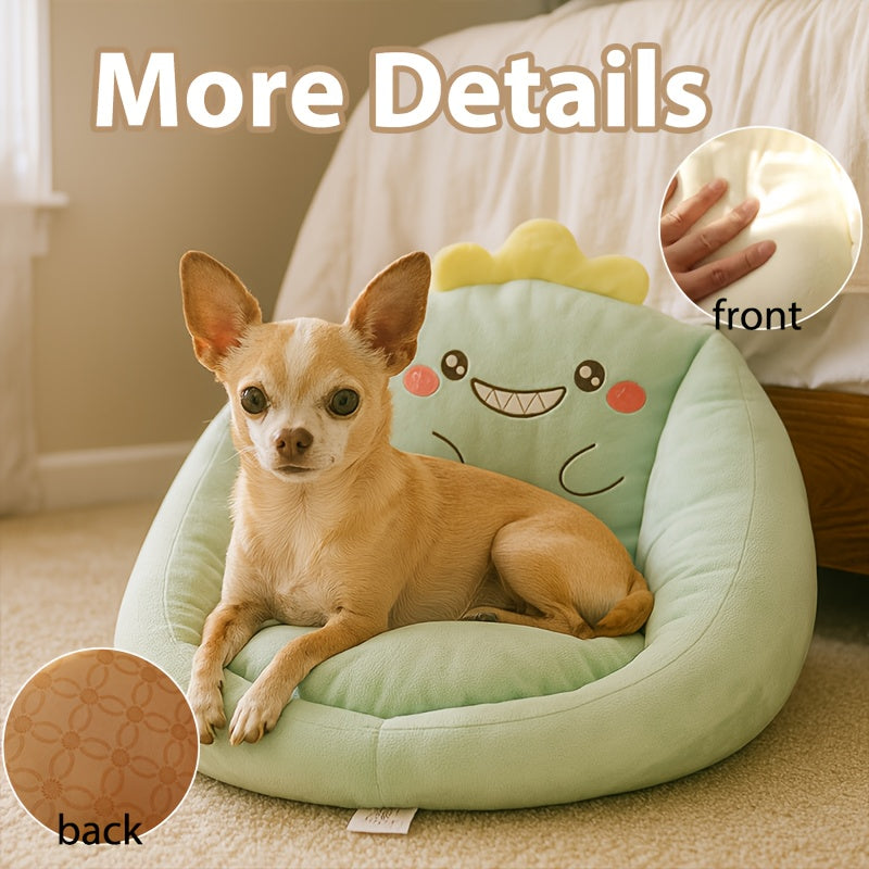 Dog Sofa - Pet Couch with Soft Polyester Fiber Padding, Easy Assembly, for Small/Medium/Large Dogs - Ideal for Living Room, Bedroom, Balcony - Pet Furniture for Puppies & Adult Dogs, Cozy Pet Seat, Easyclean Material, Round Dog Bed, Highquality Padding,