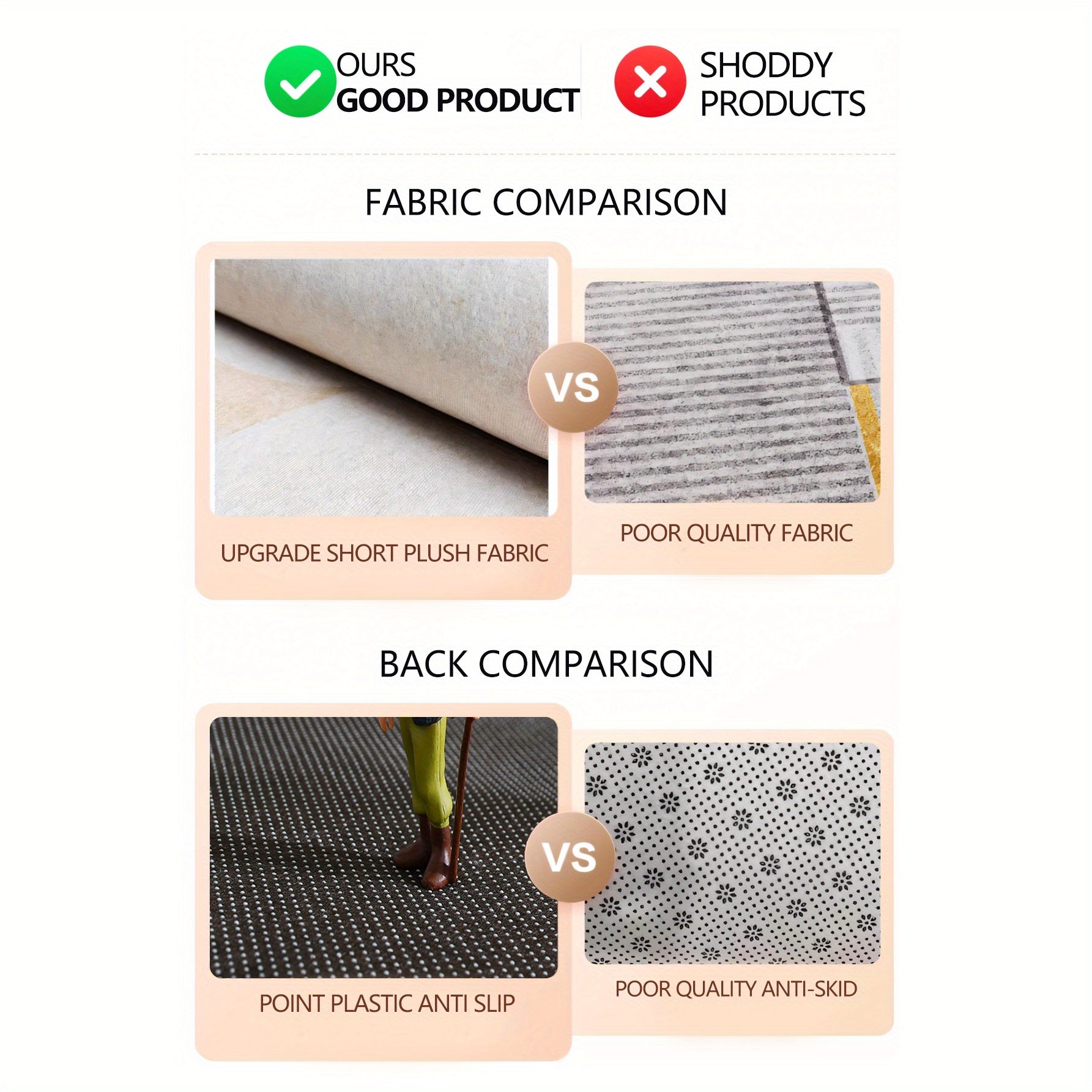 Large Plush Non-Slip Dog Mat with Adorable Black & White Puppy Design - All-Season Chew-Resistant Washable Pet Bed, Multi-Size Soft Polyester Floor Mat for Feeding, Play & Home Decor, Large Dog Bed