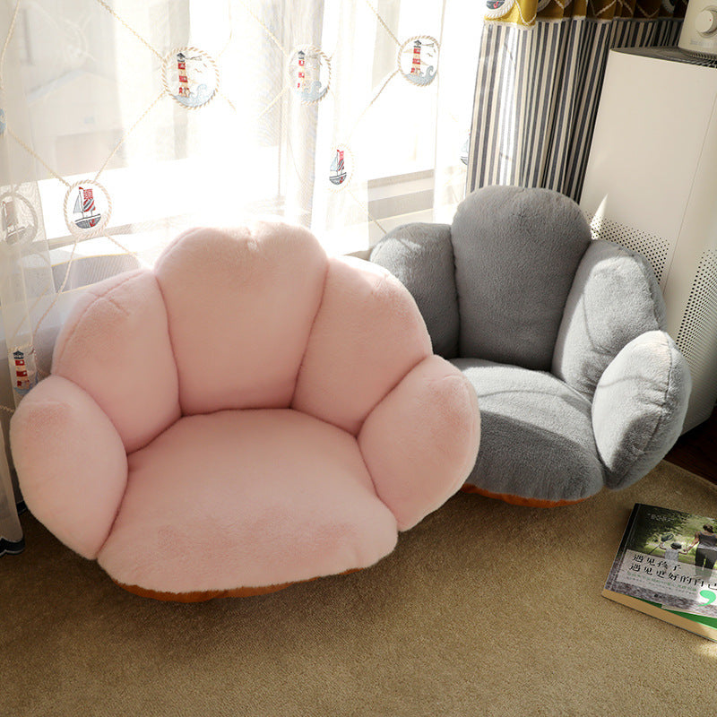 Beige/ Cushion - Soft Polyester Pet Cushion & Human Seat Pad, Easy-to-Clean Non-Toxic Chair Pad for Cats, Dogs, Living Room, Bedroom, Office - Compatible with Pets and Humans, Cozy Seating, Stylish Home Accessory, Comfortable Padding, Versatile Seating,