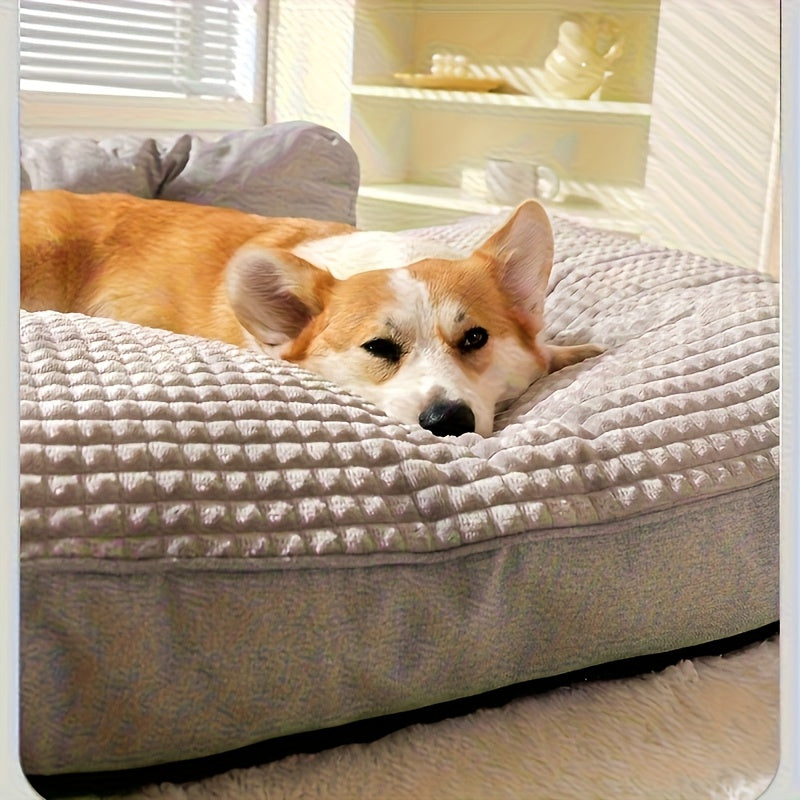 Suitable for 24 Dog Breeds, Extra Large Dog Bed: Universal Support for Medium and Large Dogs, Luxury Pet Sofa with Removable Washable Bottom, High-Density Soft Filling, Suitable for Dogs from 15 to 110.23 lbs, All-Season Use