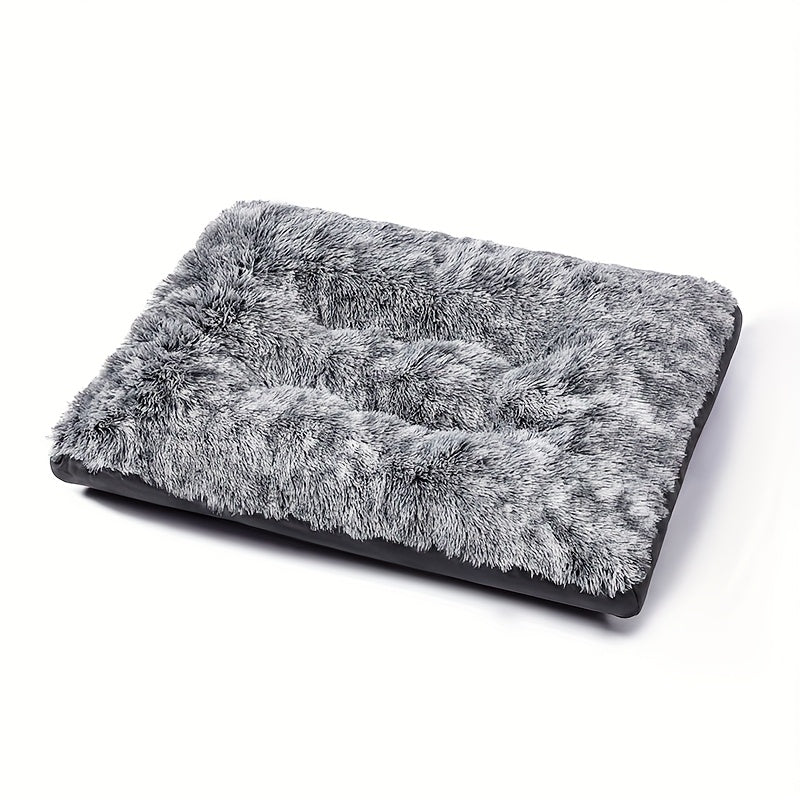 Luxury Plush Dog Bed with Non-Slip Bottom - Cushioned Interior, Easy-Clean Surface, All-Season Indoor/Outdoor Use - Soft Polyester Pet Bed for Medium, Small, Extra-Small Dogs - Modern Home Decor Elegant Gray, Pet Comfort Enhancement, Stylish Pet Accessory