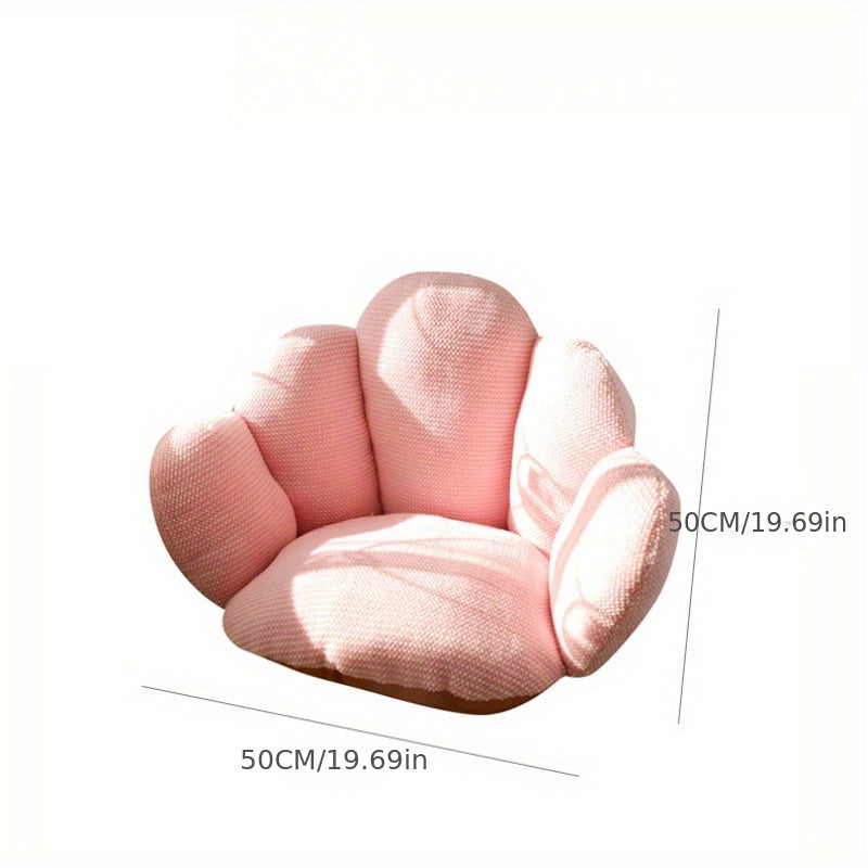 Beige/ Cushion - Soft Polyester Pet Cushion & Human Seat Pad, Easy-to-Clean Non-Toxic Chair Pad for Cats, Dogs, Living Room, Bedroom, Office - Compatible with Pets and Humans, Cozy Seating, Stylish Home Accessory, Comfortable Padding, Versatile Seating,