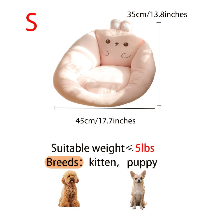 Dog Sofa - Pet Couch with Soft Polyester Fiber Padding, Easy Assembly, for Small/Medium/Large Dogs - Ideal for Living Room, Bedroom, Balcony - Pet Furniture for Puppies & Adult Dogs, Cozy Pet Seat, Easyclean Material, Round Dog Bed, Highquality Padding,