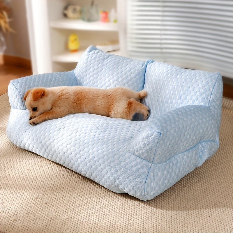 [Soft Pet Bed Sofa] Lezizi Soft & Portable All-Season Pet Bed Sofa | Removable Washable Cover, Polyester Cushion Pad, Lightweight Cat or Small Dog Bed for Indoor/Outdoor Use - Ideal for Kittens, Puppies, Cats, Small Dogs, Dog Couch Bed, Sofastyle Pet