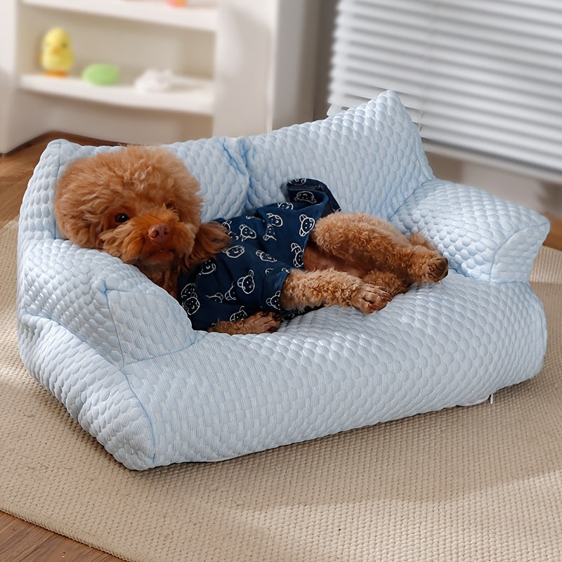[Soft Pet Bed Sofa] Lezizi Soft & Portable All-Season Pet Bed Sofa | Removable Washable Cover, Polyester Cushion Pad, Lightweight Cat or Small Dog Bed for Indoor/Outdoor Use - Ideal for Kittens, Puppies, Cats, Small Dogs, Dog Couch Bed, Sofastyle Pet