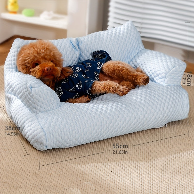 [Soft Pet Bed Sofa] Lezizi Soft & Portable All-Season Pet Bed Sofa | Removable Washable Cover, Polyester Cushion Pad, Lightweight Cat or Small Dog Bed for Indoor/Outdoor Use - Ideal for Kittens, Puppies, Cats, Small Dogs, Dog Couch Bed, Sofastyle Pet