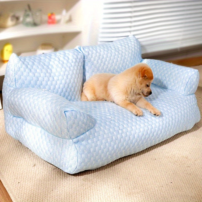 [Soft Pet Bed Sofa] Lezizi Soft & Portable All-Season Pet Bed Sofa | Removable Washable Cover, Polyester Cushion Pad, Lightweight Cat or Small Dog Bed for Indoor/Outdoor Use - Ideal for Kittens, Puppies, Cats, Small Dogs, Dog Couch Bed, Sofastyle Pet