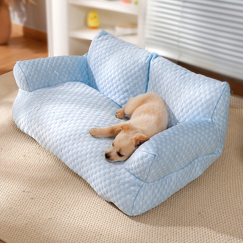 [Soft Pet Bed Sofa] Lezizi Soft & Portable All-Season Pet Bed Sofa | Removable Washable Cover, Polyester Cushion Pad, Lightweight Cat or Small Dog Bed for Indoor/Outdoor Use - Ideal for Kittens, Puppies, Cats, Small Dogs, Dog Couch Bed, Sofastyle Pet
