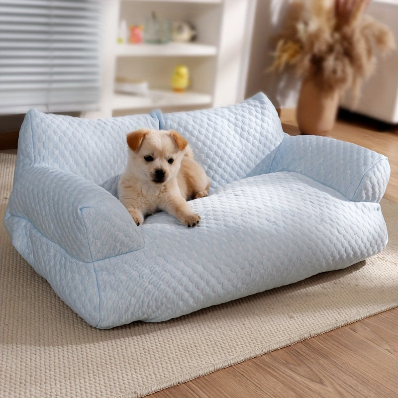 [Soft Pet Bed Sofa] Lezizi Soft & Portable All-Season Pet Bed Sofa | Removable Washable Cover, Polyester Cushion Pad, Lightweight Cat or Small Dog Bed for Indoor/Outdoor Use - Ideal for Kittens, Puppies, Cats, Small Dogs, Dog Couch Bed, Sofastyle Pet