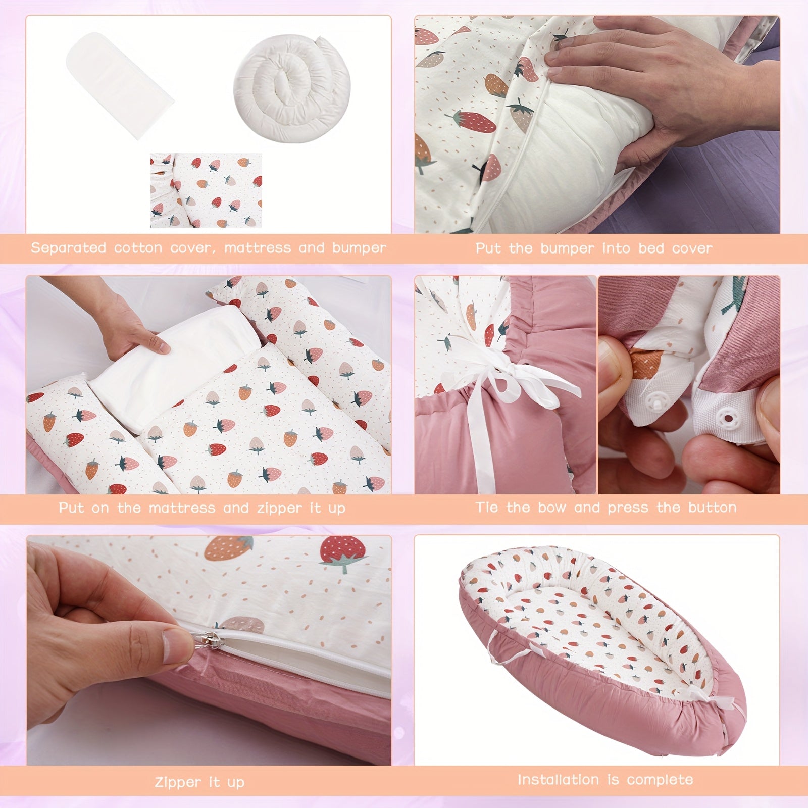 [Soft Portable Pet Bed] Soft, Lightweight & Comfortable Portable Pet Bed - Detachable & Washable, Breathable Mattress with Cute Cartoon Design, Travel-Friendly for Dogs & Cats, Home & On-the-Go Use, Petfriendly Bed, Playful Bedding, Plush Fabric
