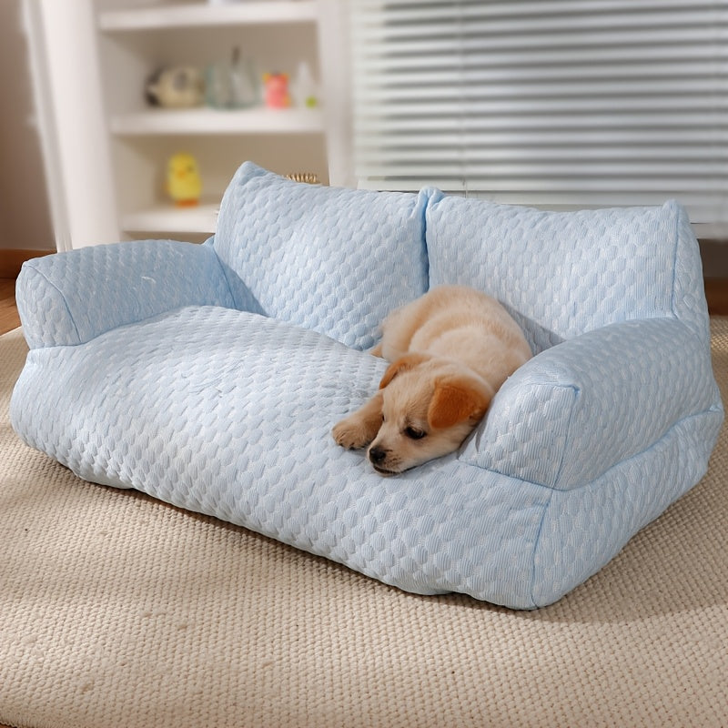 [Soft Pet Bed Sofa] Lezizi Soft & Portable All-Season Pet Bed Sofa | Removable Washable Cover, Polyester Cushion Pad, Lightweight Cat or Small Dog Bed for Indoor/Outdoor Use - Ideal for Kittens, Puppies, Cats, Small Dogs, Dog Couch Bed, Sofastyle Pet